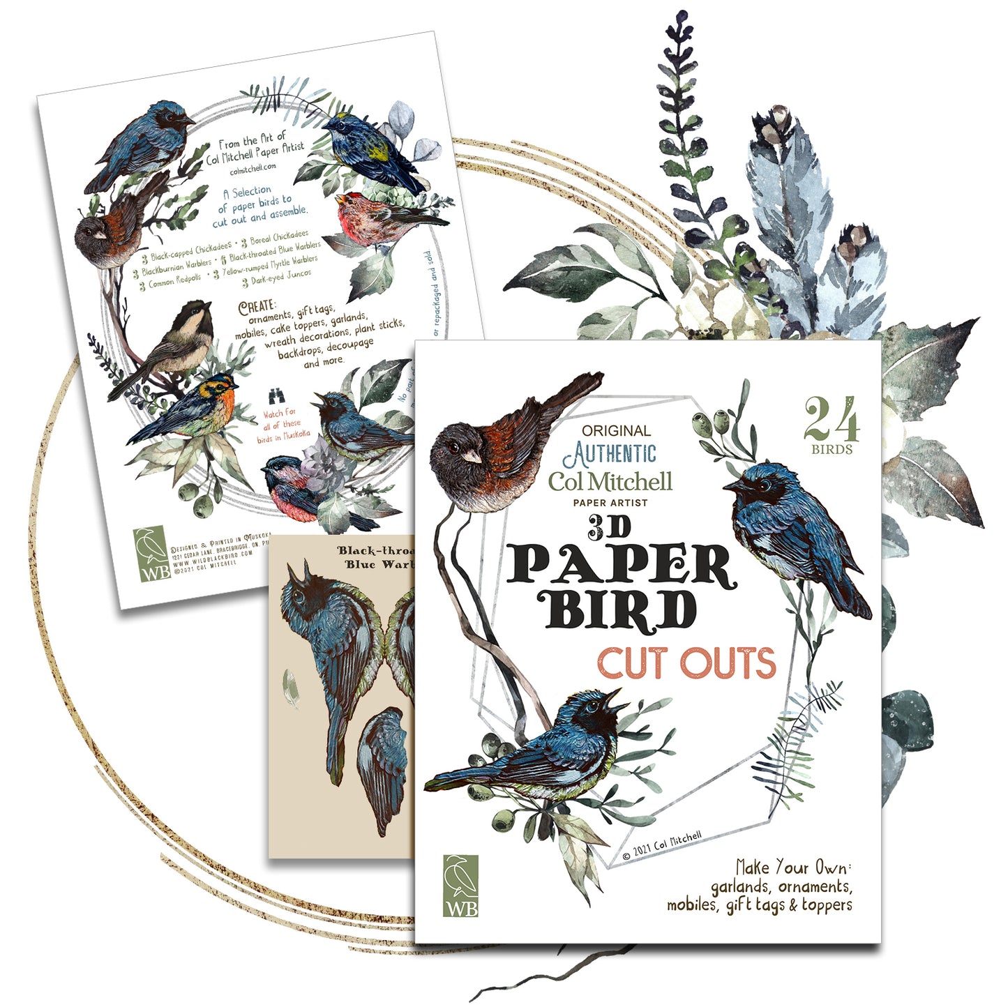 3D Paper Bird Cut-Outs