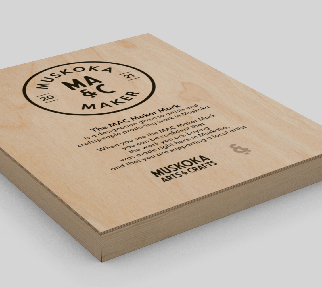 2-MMM Wood Plaque with Clear Logo (8"x10")