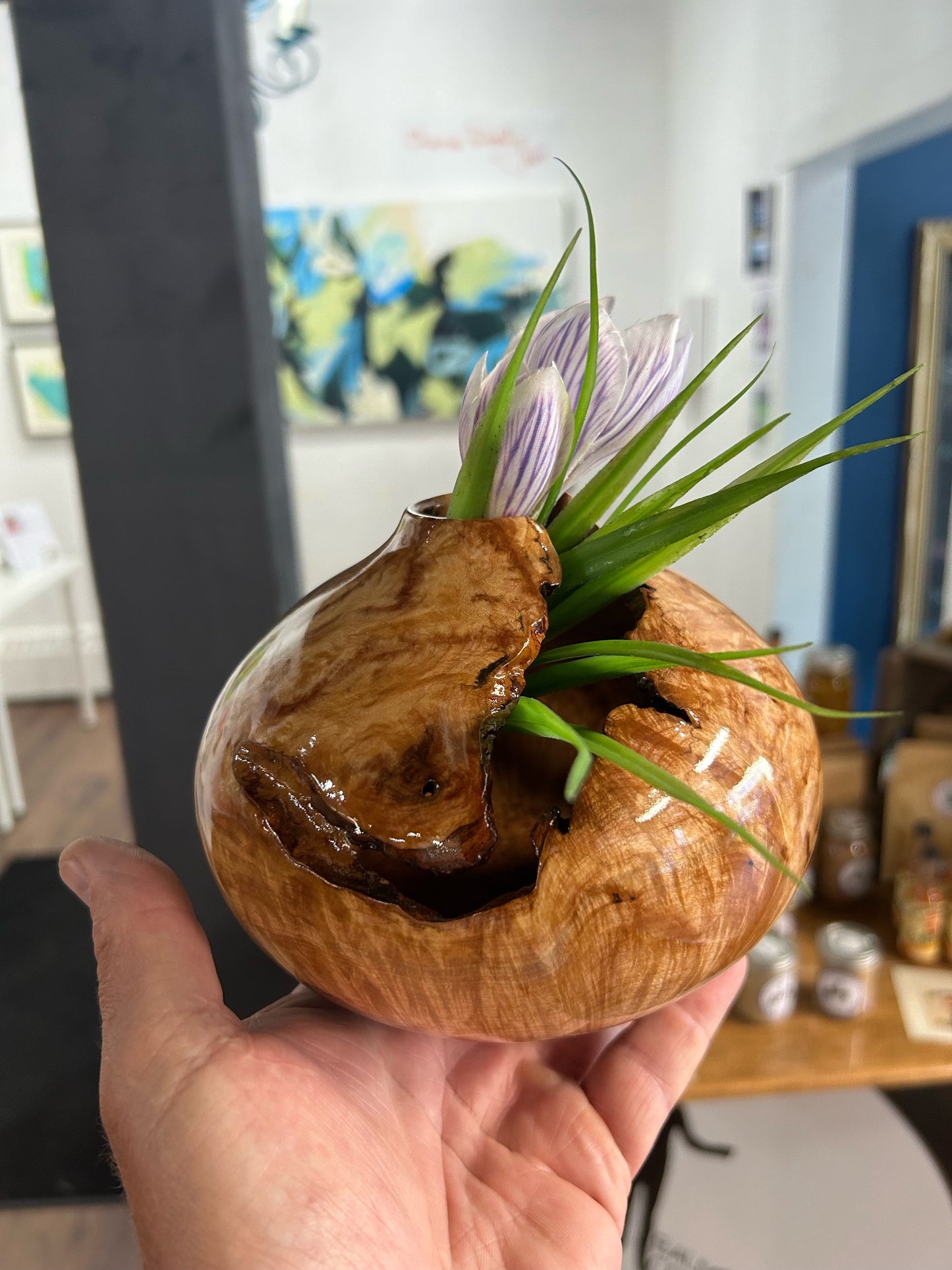 Wood Burl Vase by Andrew Mason