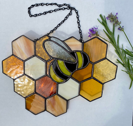 Bee with Honeycomb