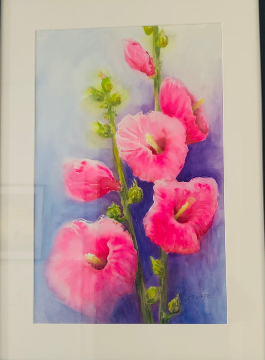 Hollyhock - Artist Susan Irons Ware