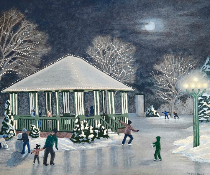 Moonlight Skate in the Park by Jacquie Donald