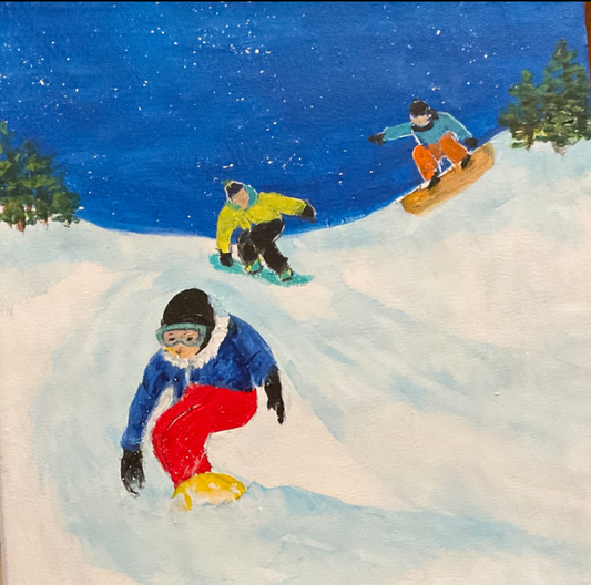 Snowboarders by Shirley Brown