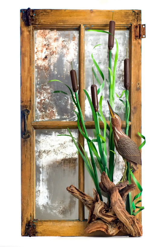 American Bittern on Window by John de Lang