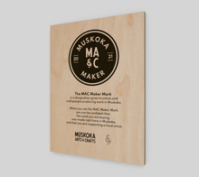 Load image into Gallery viewer, 4-MMM Wood Plaque with Black Logo (12&quot;x16&quot;)
